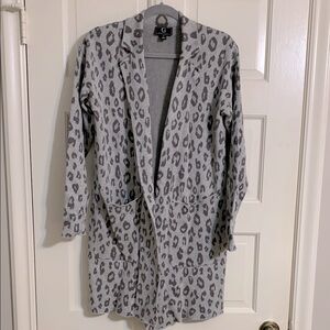 G. by Giuliana Gray Leopard Print Duster Cardigan Sweater